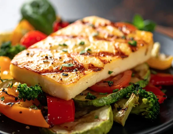Hot Honey Broccoli & Halloumi Sheet Pan Dinner